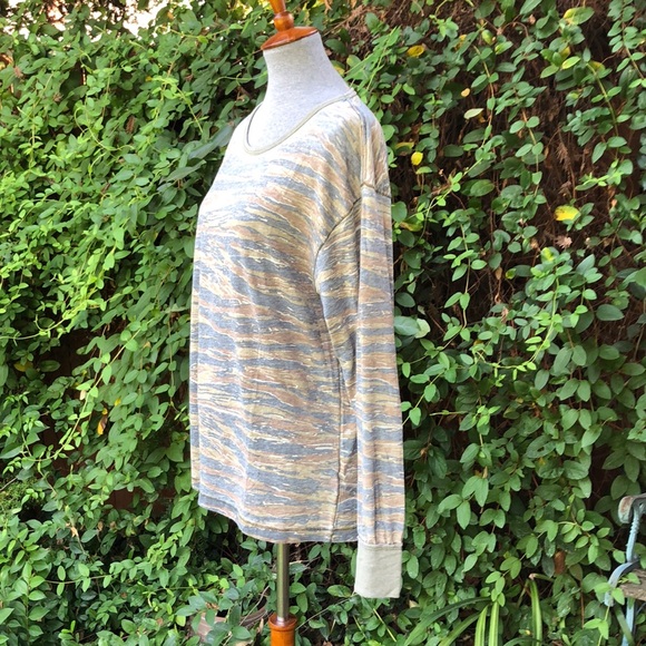 Free People Arielle Printed Long Sleeve Tee #12 - Picture 3 of 6